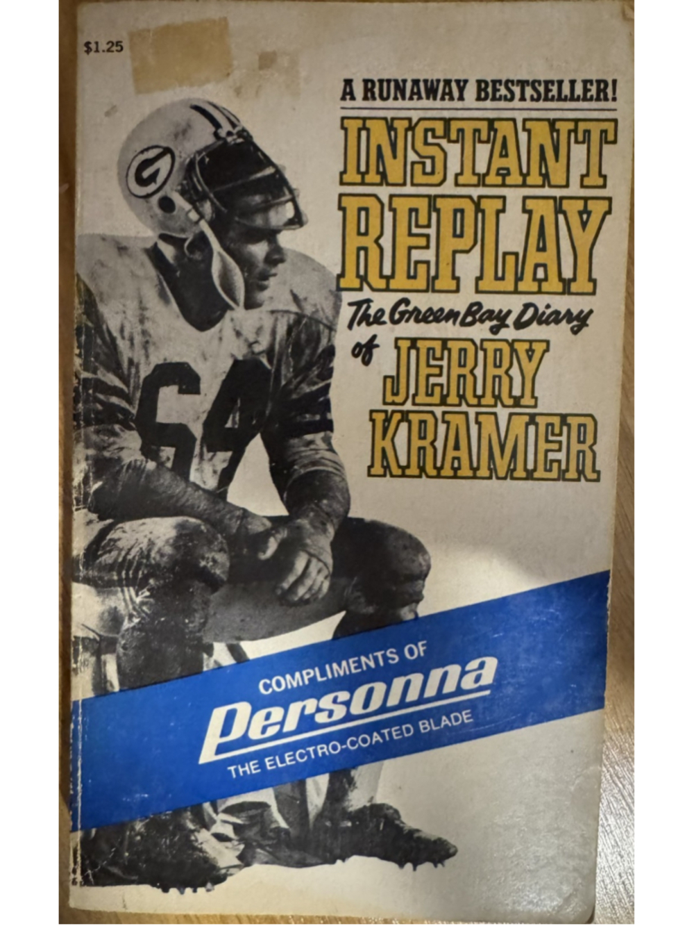 Instant Replay by Jerry Kramer Vintage softcover Green Bay Packers